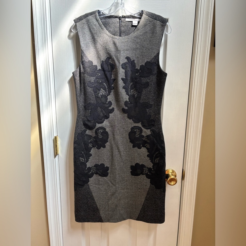 Diane Von Furstenberg Pentra Mini Weave Jacquard Dress, Size 12, NWOT - Picture 4 of 6